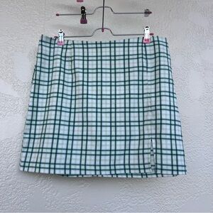 Green Plaid Women's Skirt